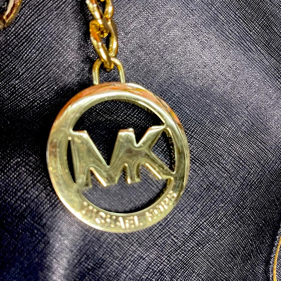 Michael Kors Black Purse with Gold Trim - Picture 3 of 4